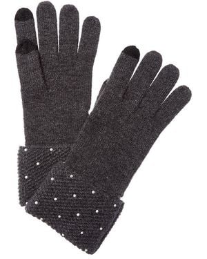 Sofiacashmere Sofiacashmere Heat Set Cuffs Cashmere Glove - Black