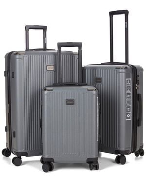 Roberto Cavalli 3pc Expandable Softcase Luggage Set - Black