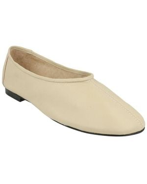 BY FAR Prudence Leather Flat - White