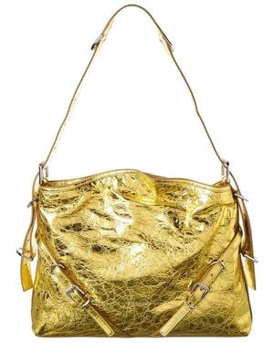 Givenchy Voyou Medium Leather Shoulder Bag - Metallic