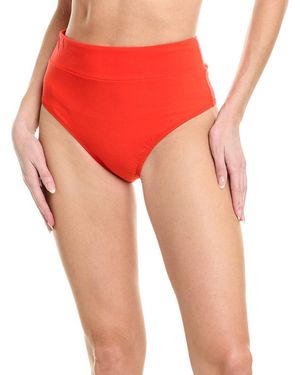 Reiss Annie High Waisted Bikini Bottom - Red