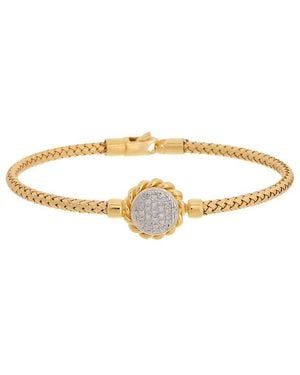 Meshmerise 18K Over 0.15 Ct. Tw. Diamond Mesh Bangle Bracelet - White