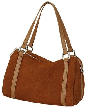 Adele Berto Leather Shoulder Bag - Brown