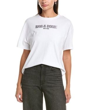 Rag & Bone Rb Logo Boyfriend T-Shirt - White
