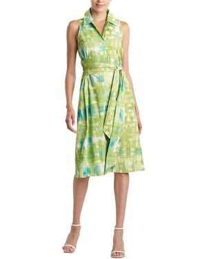 Natori Halter Button Down Dress - Green