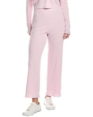 Theory Lace Trim Pant - Pink