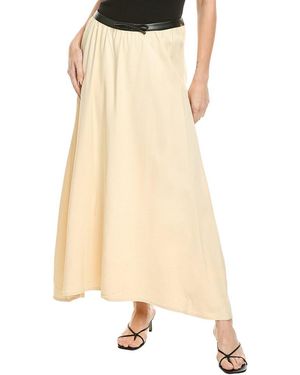 WeWoreWhat Bow Linen-Blend Maxi Skirt - Natural