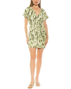 Alexia Admor Fione Draped V-Neck Mini Dress - Yellow