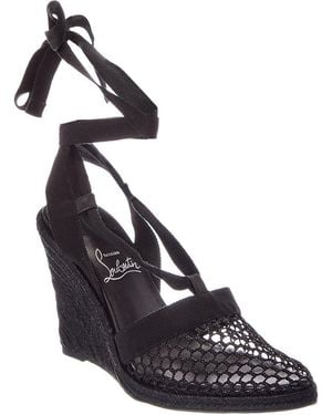 Christian Louboutin Cotton Mesh Sandal - Blue