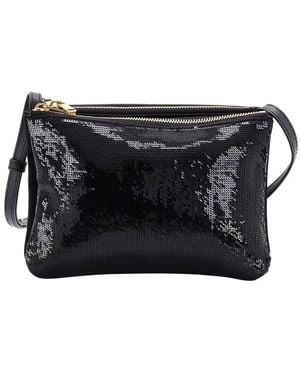 Celine Trio Crossbody Bag Sequin Embellished Small (authentic Pre-loved) - Black