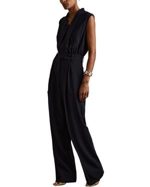 Reiss Sara Tux Detail Jumpsuit - Black