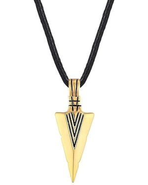 Stephen Oliver 18K Plated Modern Motif Necklace - Metallic