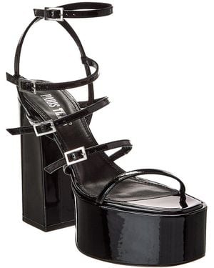 Paris Texas Jessica Patent Platform Sandal - Black