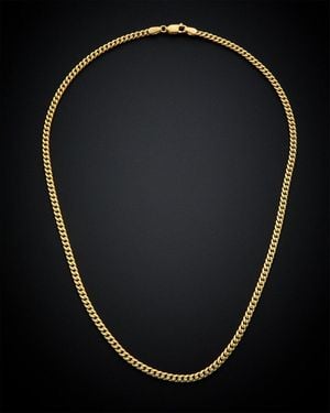 Italian Gold 14k Miami Cuban Link Necklace - Black