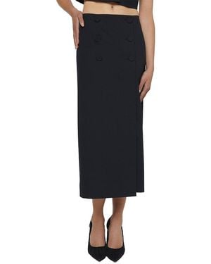L'Agence Febe Tuxedo Skirt - Blue