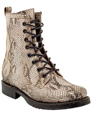 Frye Veronica Leather Combat Boot - Brown