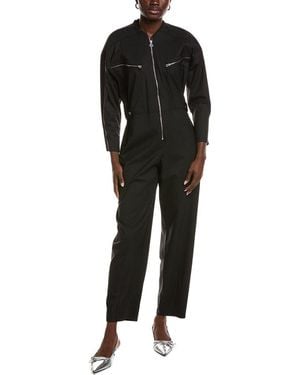 Maje Peter Pan Collar Jumpsuit - Black