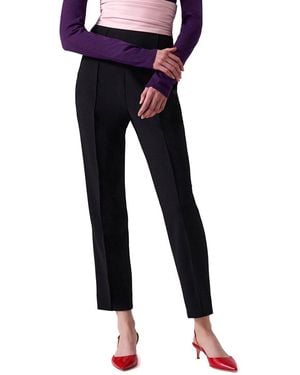 Carolina Herrera High-Waist Wool-Blend Skinny Pant - Blue