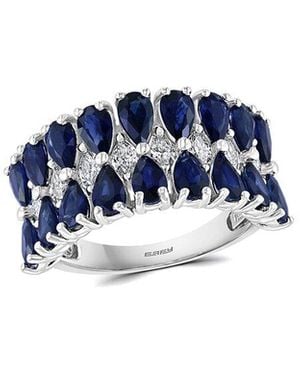 Effy Fine Jewelry 14K 5.62 Ct. Tw. Diamond & Sapphire Ring - Blue