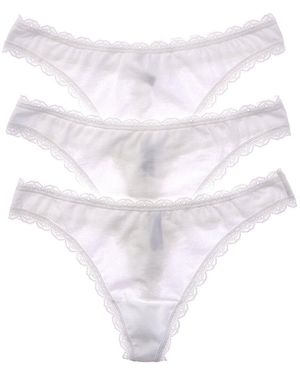 Wacoal B.Tempt'D By 3Pk Inspired Eyelet Thong - White