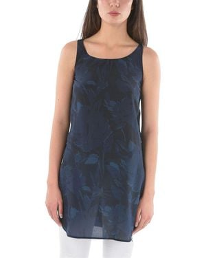 Woolrich Plant Motif Silk Maxi Dress - Blue