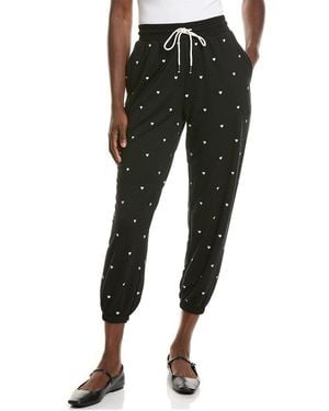 Splendid Love Lounge Embroidered Jogger - Black
