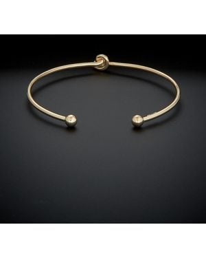 Italian Gold 14k Love Knot Cuff - Black