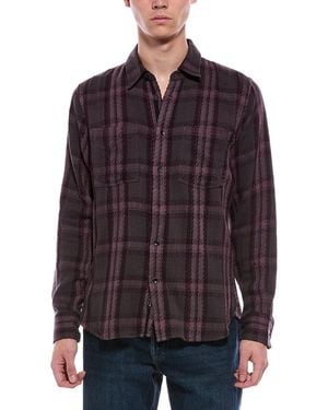 Rag & Bone Twill Plaid Shirt - Purple