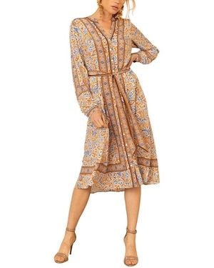 Hale Bob Vienna Silk Dress - Natural