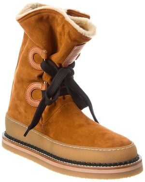 Ferragamo Celeno Suede Boot - Brown