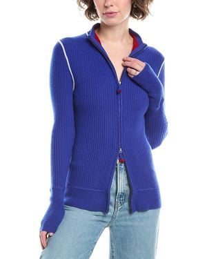 No Name Noname Zip Cashmere Cardigan - Blue