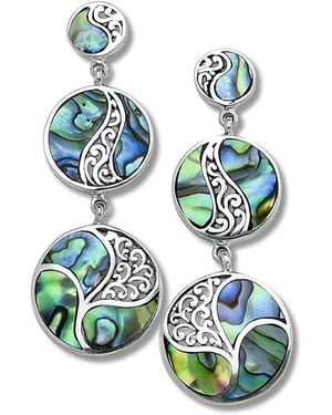 Samuel B. Abalone Earrings - Blue