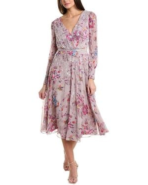 Mac Duggal Beaded Cocktail Dress - Pink