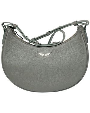 Zadig & Voltaire Moonvibe Grained Leather Crossbody - Gray