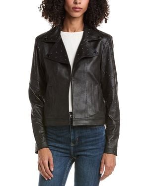 Joseph Ribkoff Vegan Leather Sapphire Jacket - Black