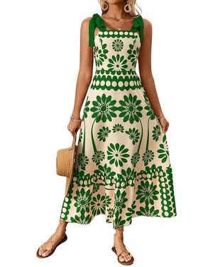 FREYLINA Midi Dress - Green