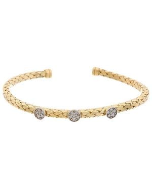 Meshmerise 18K Over 0.18 Ct. Tw. Diamond Bangle Bracelet - Metallic