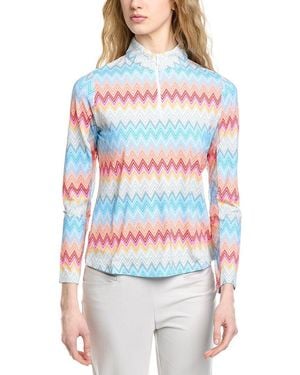 IBKUL Long Sleeve Mock Neck Top - White