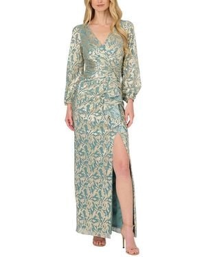 Adrianna Papell Novelty Knit Dress - Green
