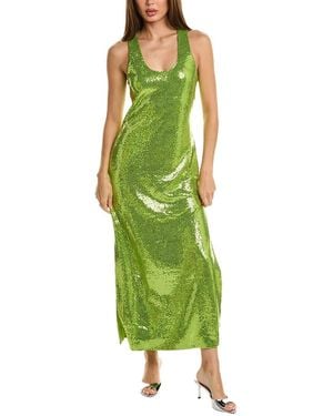 Michael Kors Split Paillette-embroidered Dress - Green