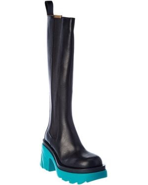 Bottega Veneta Flash Leather Boot - Blue
