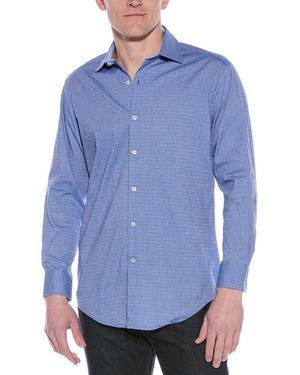 Tailorbyrd Multi Color Dobby Dress Shirt - Blue