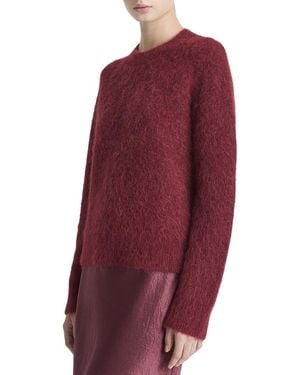 Vince Crew Brushed Alpaca-Blend Sweater - Red