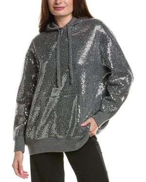 Michael Kors Cashmere-Blend Hooded Sweatshirt - Grey
