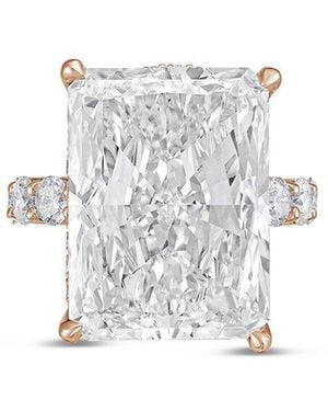 Diana M. Jewels Diana M. 18K Rose 12.50 Ct. Tw. Lab-Grown Diamond Pave Ring - White