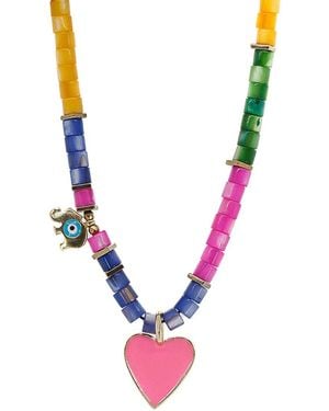 Ebru Jewelry One Of A Kind Beaded Necklace - Pink