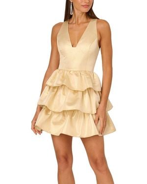ADRIANNA EVE Solid Mini Dress - Natural
