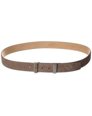 Tod's Suede Belt - White
