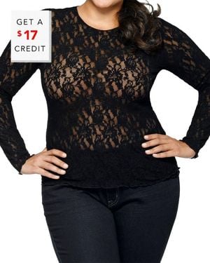 Hanky Panky Signature Lace Top With $17 Credit - Black