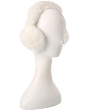 Surell Accessories Shearling Earmuffs - White